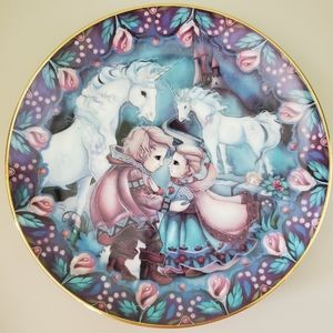 Reco 1991 "The Magic Of Love" Unicorn Plate